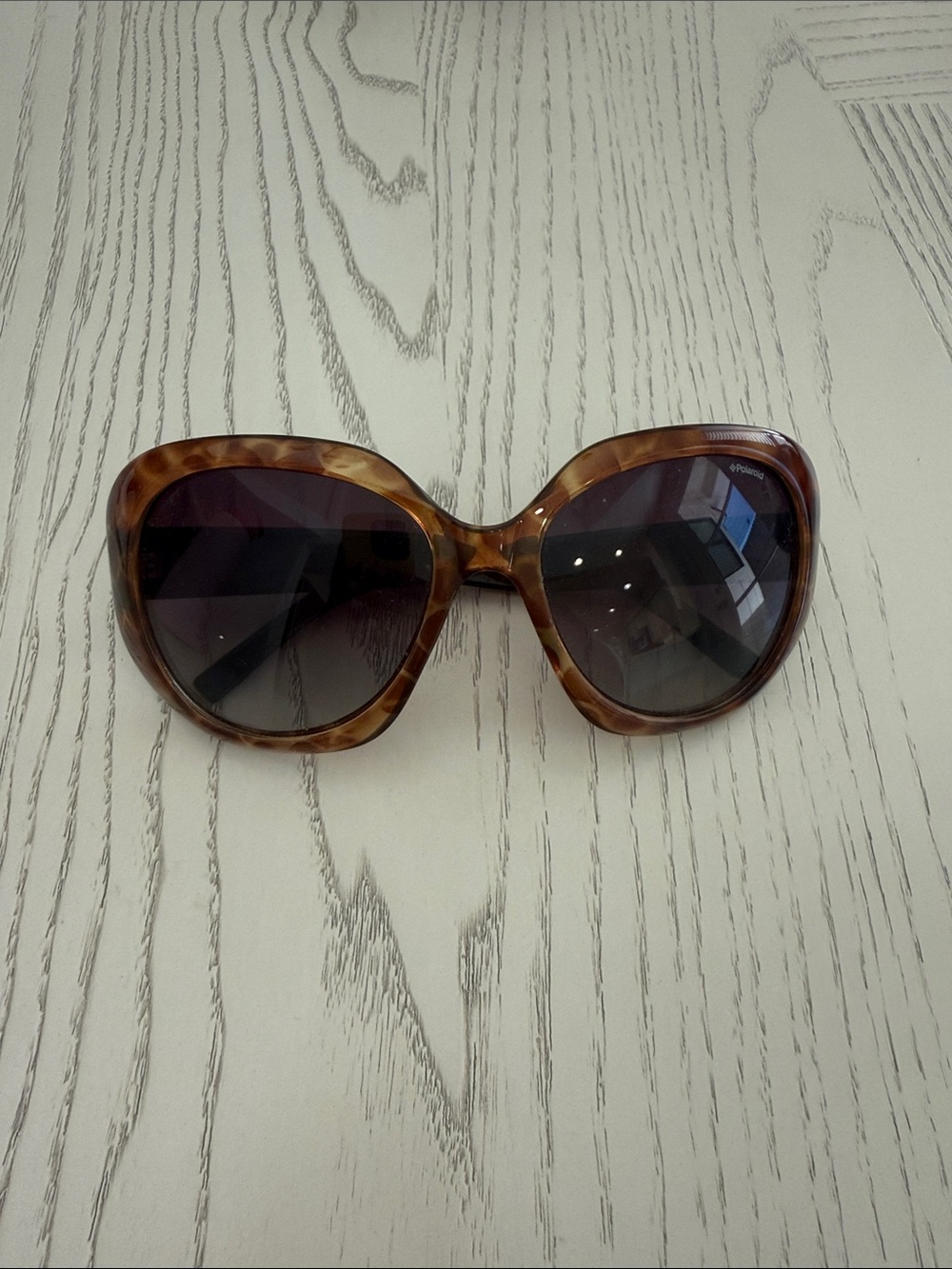 Polaroid Tortoiseshell Women’s Oversized Sunglasses - Brown